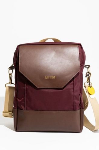 Corbin | Wine Nylon + Brown Leather