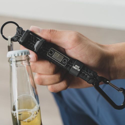 Never Forgotten Paracord Keychain Bottle Opener