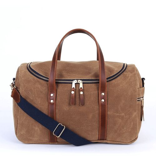 Tan Canvas Commuter Bag - Medium