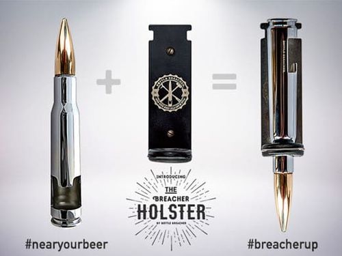 American Flag Bottle Breacher With Holster Gift Package