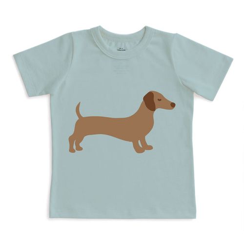 Short-Sleeve GRAPHIC Tee - Dachshund Pale Blue