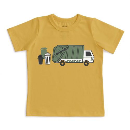 Short-Sleeve GRAPHIC Tee - Garbage Truck Ochre