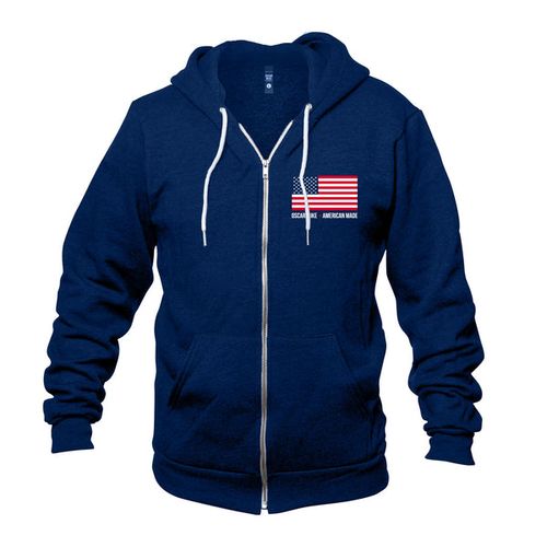 American Made Flag Full Zip-Up Hoodie