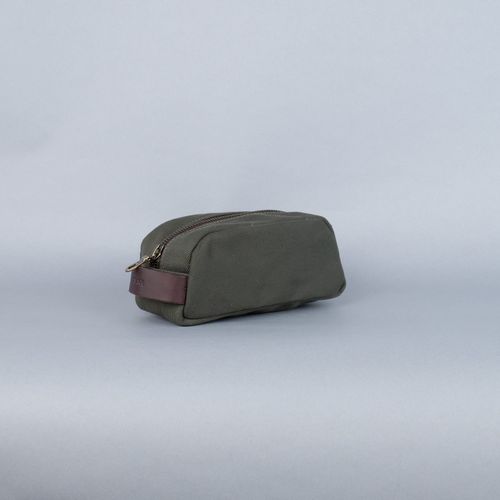 Clark Dopp Kit - Small in Olive Heavyweight Twill