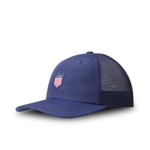 Yanks Water-Repellent Navy Blue Trucker Cap