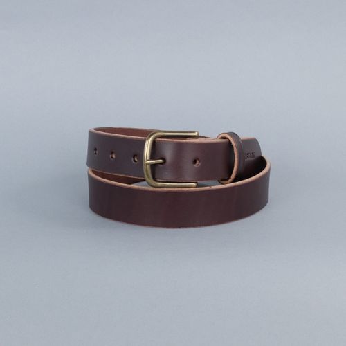 English Point Belt (1.25") in Dark Brown Bridle Leather
