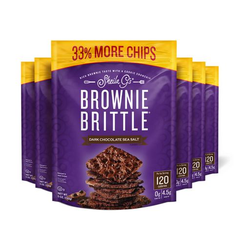 6 pack Dark Chocolate Sea Salt Brownie Brittle 5oz