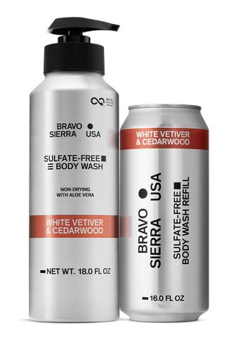 Sulfate-Free Body Wash & Refill - White Vetizer & Cedarwood