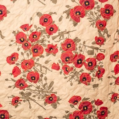 Tribe Throw Blanket - Poppies of War - Bawidamann Art