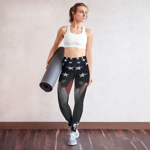 US Flag Carbon Fiber Yoga Leggings