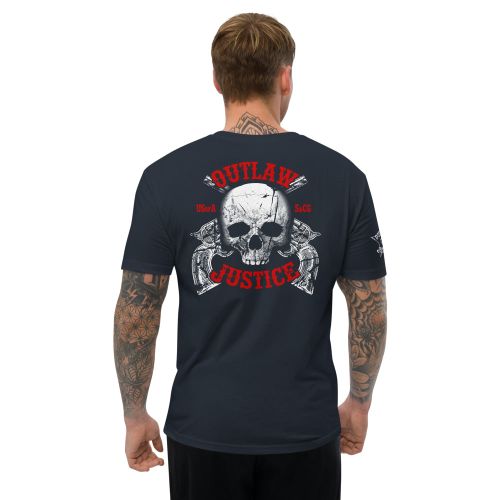Outlaw Justice Mens Unisex Short Sleece T-Shirt
