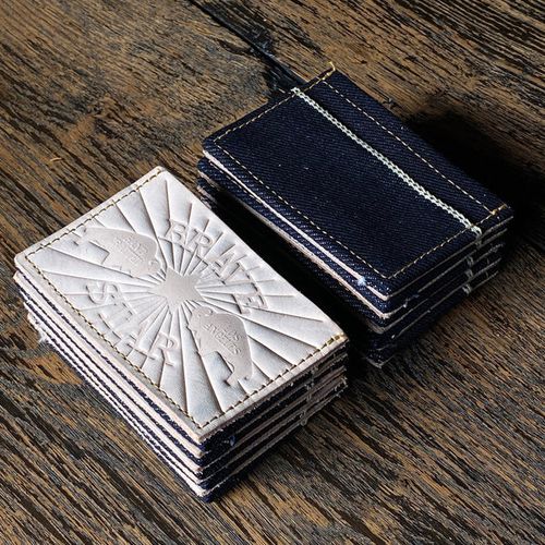 The 21.5oz Heavyweight Selvedge Denim & Leather Slim Wallet