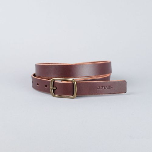 Slim Belt (1") in Dark Brown Bridle Leather