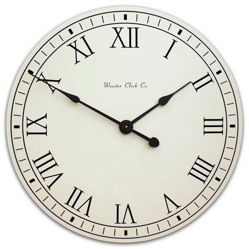 Off White Clock 17"