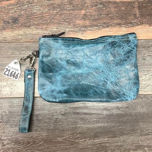 Western Leather Wristlet Clutch #21646