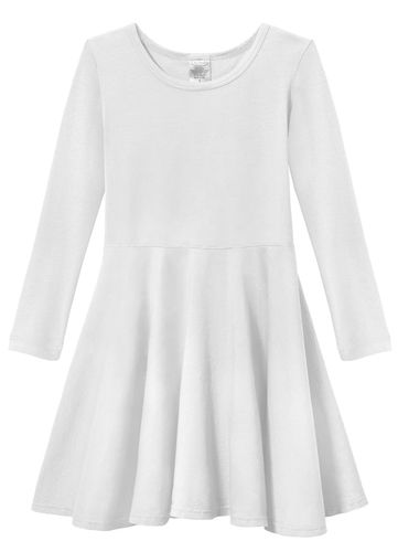 Girls Soft Cotton Jersey Long Sleeve Twirly Dress